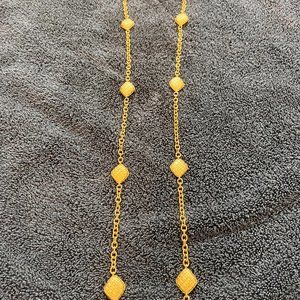 Authentic Chanel Necklace Gold Metal Long Vintage from Japan